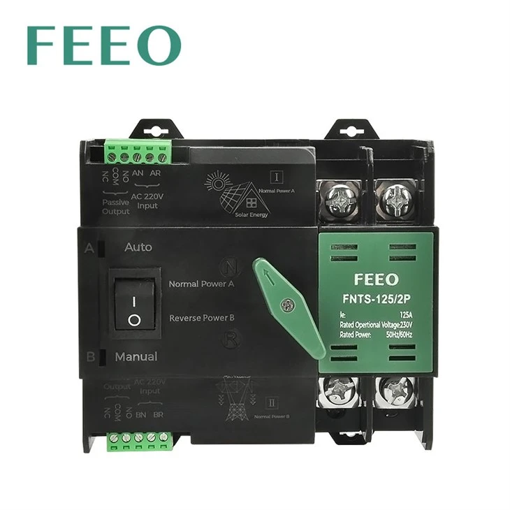 AC ATS Double Power Source Automatic Switch 2P Green