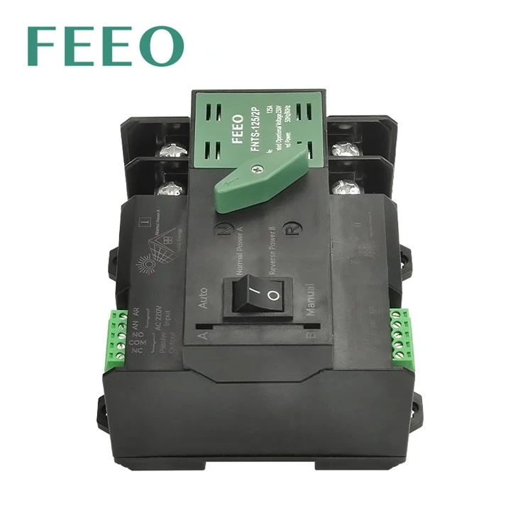 AC ATS Double Power Source Automatic Switch 2P Green