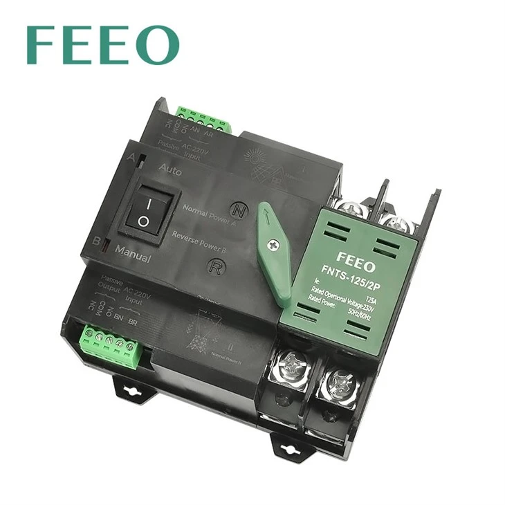 AC ATS Double Power Source Automatic Switch 2P Green